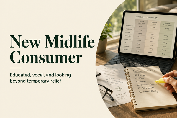 THE NEW MIDLIFE CONSUMER: EDUCATED, VOCAL, AND LOOKING BEYOND TEMPORARY RELIEF